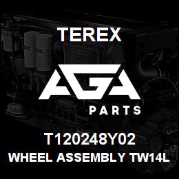 T120248Y02 Terex WHEEL ASSEMBLY TW14L X 28 - H200 - YELLOW | AGA Parts