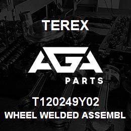 T120249Y02 Terex WHEEL WELDED ASSEMBLY TW14L X 28 - 80S - YELLOW | AGA Parts