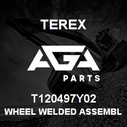 T120497Y02 Terex WHEEL WELDED ASSEMBLY - TW14LX24 - H200 - YELLOW | AGA Parts