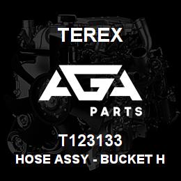 T123133 Terex HOSE ASSY - BUCKET HE (JOINT TO BHEAD) | AGA Parts