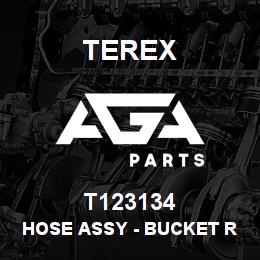 T123134 Terex HOSE ASSY - BUCKET RE (JOINT TO BHEAD) | AGA Parts
