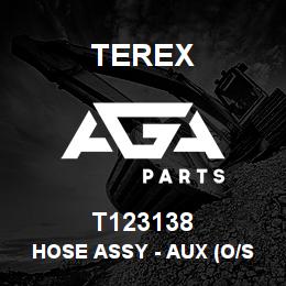 T123138 Terex HOSE ASSY - AUX (O/S) (JOINT TO CYLINDER) | AGA Parts