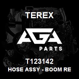 T123142 Terex HOSE ASSY - BOOM RE (JOINT TO VALVE) | AGA Parts