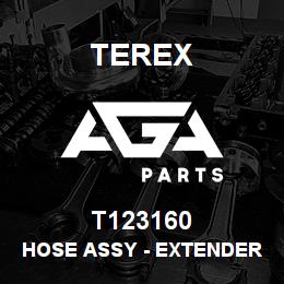 T123160 Terex HOSE ASSY - EXTENDER RE (JOINT TO VALVE) | AGA Parts