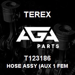 T123186 Terex HOSE ASSY (AUX 1 FEMALE) CM | AGA Parts