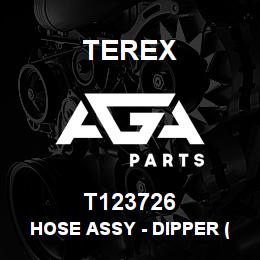 T123726 Terex HOSE ASSY - DIPPER (ROD END) | AGA Parts