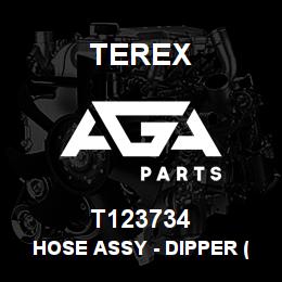 T123734 Terex HOSE ASSY - DIPPER (PILOT - SWING) | AGA Parts