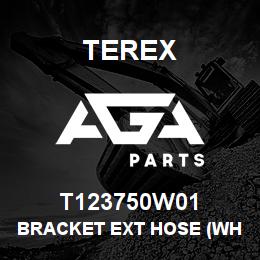 T123750W01 Terex BRACKET EXT HOSE (WHITE) | AGA Parts