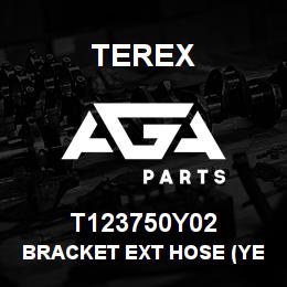T123750Y02 Terex BRACKET EXT HOSE (YELLOW) | AGA Parts