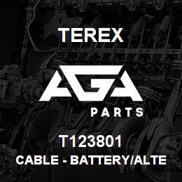 T123801 Terex CABLE - BATTERY/ALTERNATOR TO STARTER, TIER 4 | AGA Parts