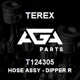 T124305 Terex HOSE ASSY - DIPPER RE (JOINT TO VALVE) | AGA Parts
