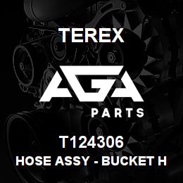 T124306 Terex HOSE ASSY - BUCKET HE (JOINT TO VALVE) | AGA Parts