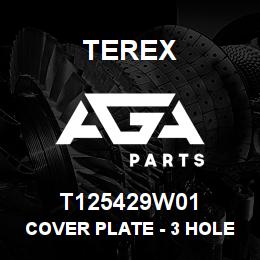 T125429W01 Terex COVER PLATE - 3 HOLE WHITE | AGA Parts