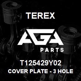 T125429Y02 Terex COVER PLATE - 3 HOLE YELLOW | AGA Parts