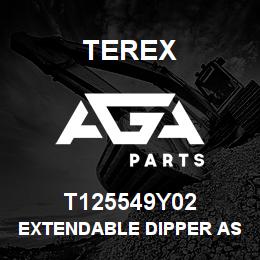 T125549Y02 Terex EXTENDABLE DIPPER ASSY - 15FT YELLOW | AGA Parts