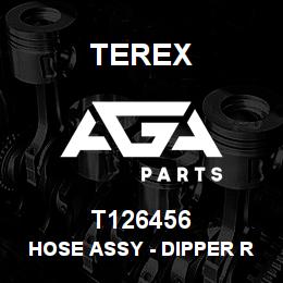 T126456 Terex HOSE ASSY - DIPPER RE (JOINT TO VALVE) | AGA Parts