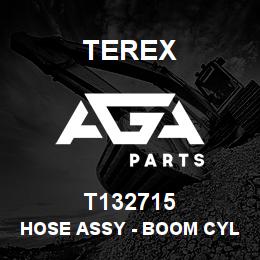 T132715 Terex HOSE ASSY - BOOM CYL PILOT - CYL HD TO VALVE - OHK | AGA Parts