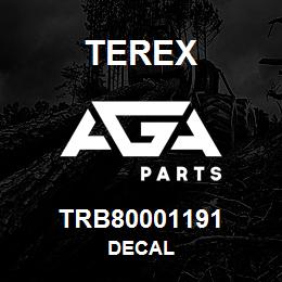 TRB80001191 Terex DECAL | AGA Parts