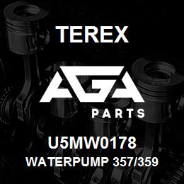 U5MW0178 Terex WATERPUMP 357/359 | AGA Parts