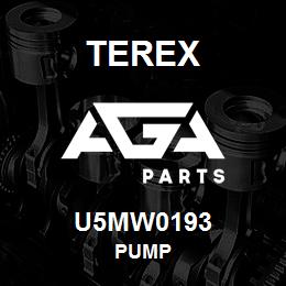 U5MW0193 Terex PUMP | AGA Parts