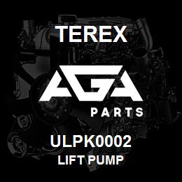 ULPK0002 Terex LIFT PUMP | AGA Parts