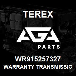 WR915257327 Terex WARRANTY TRANSMISSION | AGA Parts