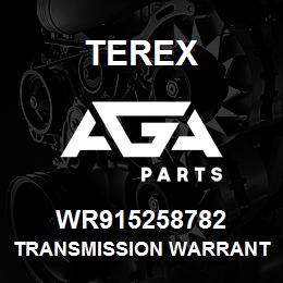 WR915258782 Terex TRANSMISSION WARRANTY | AGA Parts