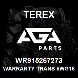 WR915267273 Terex WARRANTY TRANS 6WG180 | AGA Parts