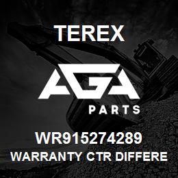 WR915274289 Terex WARRANTY CTR DIFFERENTIAL | AGA Parts