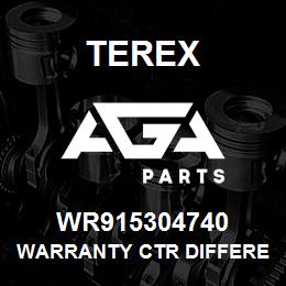 WR915304740 Terex WARRANTY CTR DIFFERENTIAL | AGA Parts