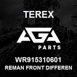 WR915310601 Terex REMAN FRONT DIFFERENTIAL ZF | AGA Parts