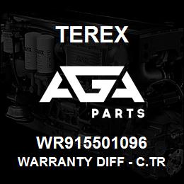 WR915501096 Terex WARRANTY DIFF - C.TR | AGA Parts