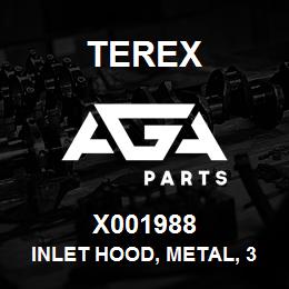 X001988 Terex INLET HOOD, METAL, 3.75" | AGA Parts