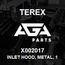 X002017 Terex INLET HOOD, METAL, 1.75" | AGA Parts