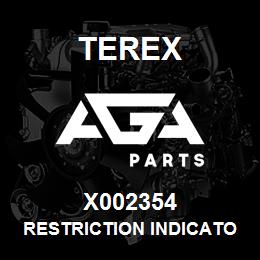 X002354 Terex RESTRICTION INDICATOR KIT | AGA Parts