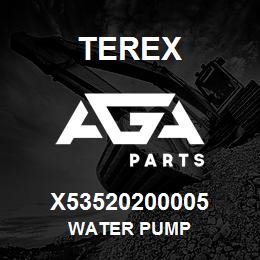 X53520200005 Terex WATER PUMP | AGA Parts