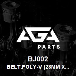 BJ002 Tigercat BELT,POLY-V (28MM X 1615MM X 8RIB) | AGA Parts