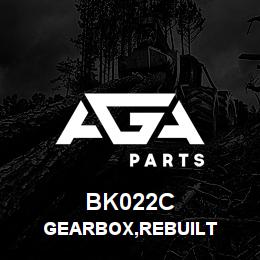 BK022C Tigercat GEARBOX,REBUILT | AGA Parts