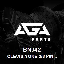 BN042 Tigercat CLEVIS,YOKE 3/8 PIN 3/8UNF ROD | AGA Parts