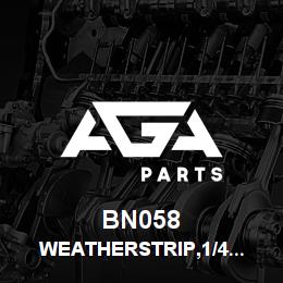 BN058 Tigercat WEATHERSTRIP,1/4'' X 1'' | AGA Parts