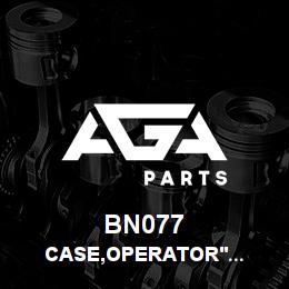 BN077 Tigercat CASE,OPERATOR'S MANUAL 8 1/2X11 BLACK | AGA Parts