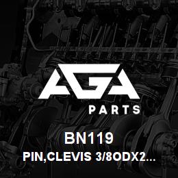 BN119 Tigercat PIN,CLEVIS 3/8ODX2 1/8LG | AGA Parts
