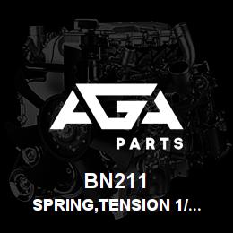 BN211 Tigercat SPRING,TENSION 1/2OD X 3LG 0.072GA | AGA Parts