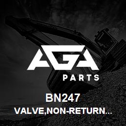 BN247 Tigercat VALVE,NON-RETURN WASHER | AGA Parts