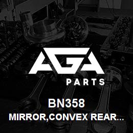 BN358 Tigercat MIRROR,CONVEX REAR VIEW 6 7/8''X 14'' | AGA Parts