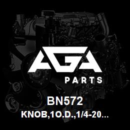 BN572 Tigercat KNOB,1O.D.,1/4-20 TAPPED,POLYPROPYLENE | AGA Parts