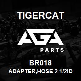 BR018 Tigercat ADAPTER,HOSE 2 1/2ID ABS SQ | AGA Parts