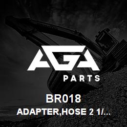 BR018 Tigercat ADAPTER,HOSE 2 1/2ID ABS SQ | AGA Parts