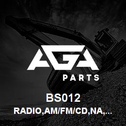 BS012 Tigercat RADIO,AM/FM/CD,NA,CLARION DXZ465MP | AGA Parts