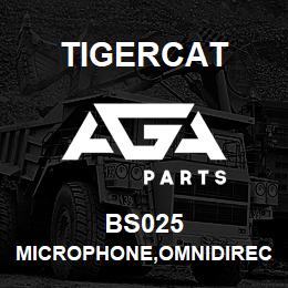 BS025 Tigercat MICROPHONE,OMNIDIRECTIONAL,JENSEN | AGA Parts